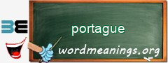 WordMeaning blackboard for portague